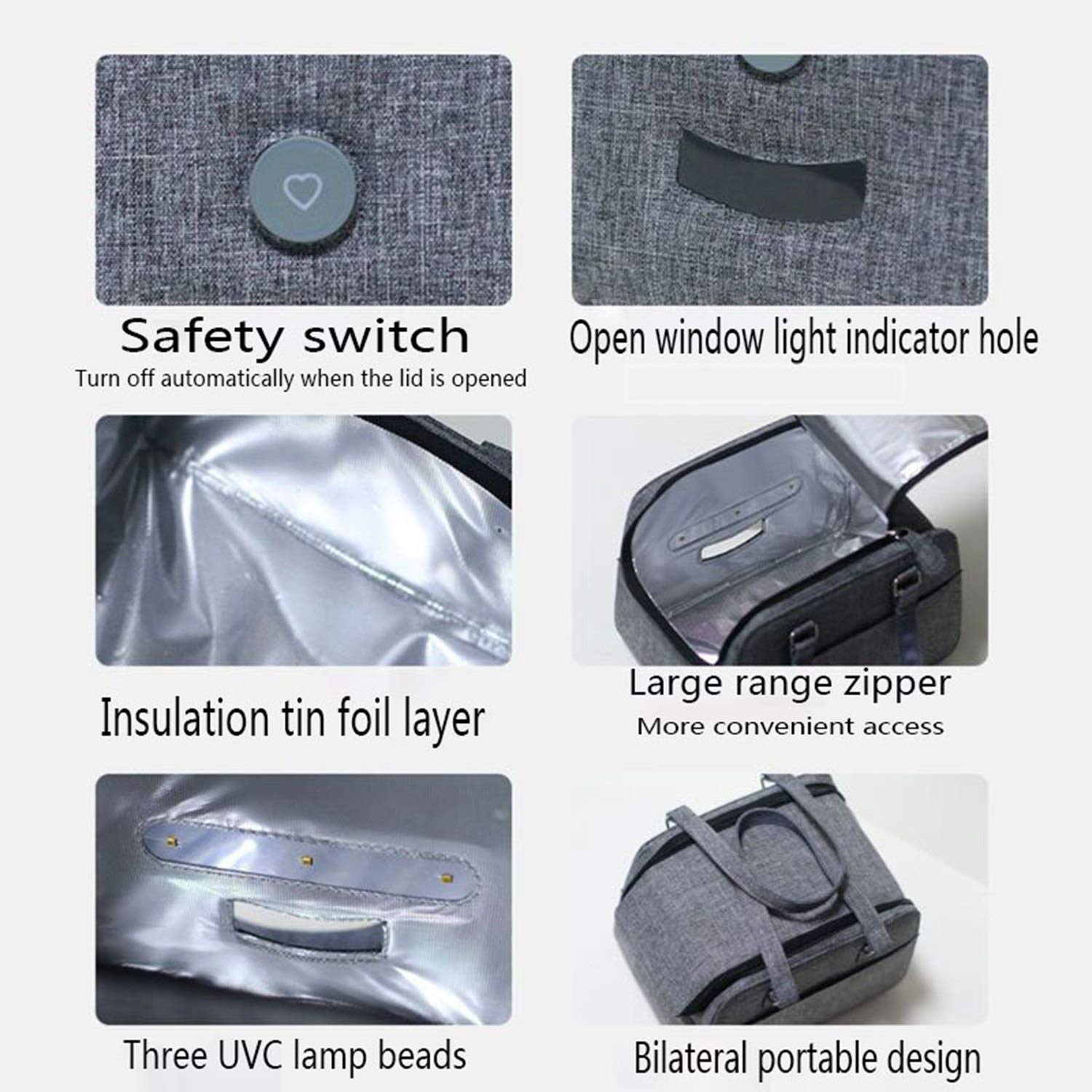 Sac Désinfectant UV pour Téléphone Portable Stérilisateur de Germes Portable/Sac de Désinfection à la Lumière Uvc pour Téléphone Portable Rose