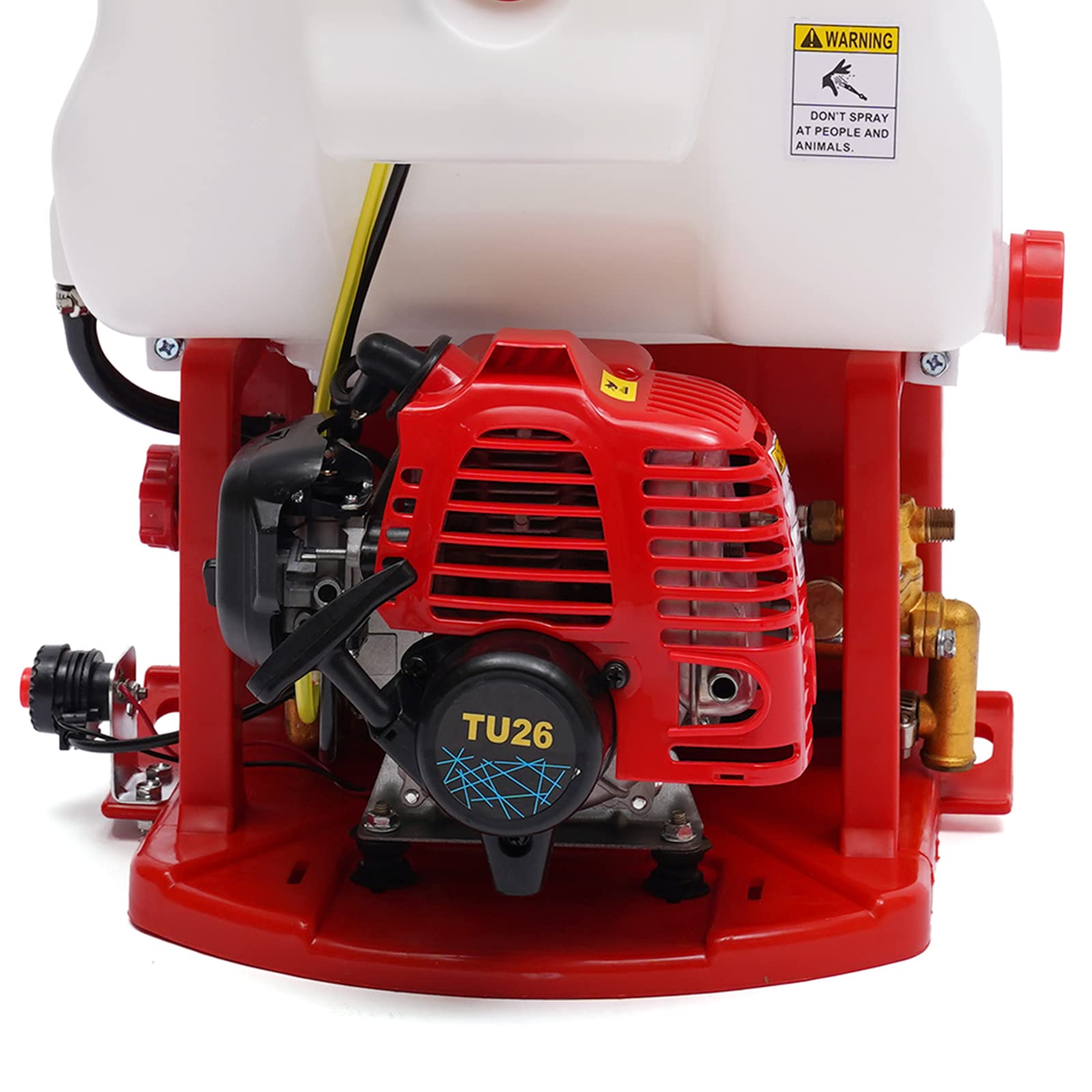 Pulverizador de Mochila a Gasolina 2 Tiempos, Alcance Ajustable, 2-8m con Motor de Inyección y Encendido CDI, Presión Ajustable, Ligero y Portátil para Granjas, Jardines y Parques