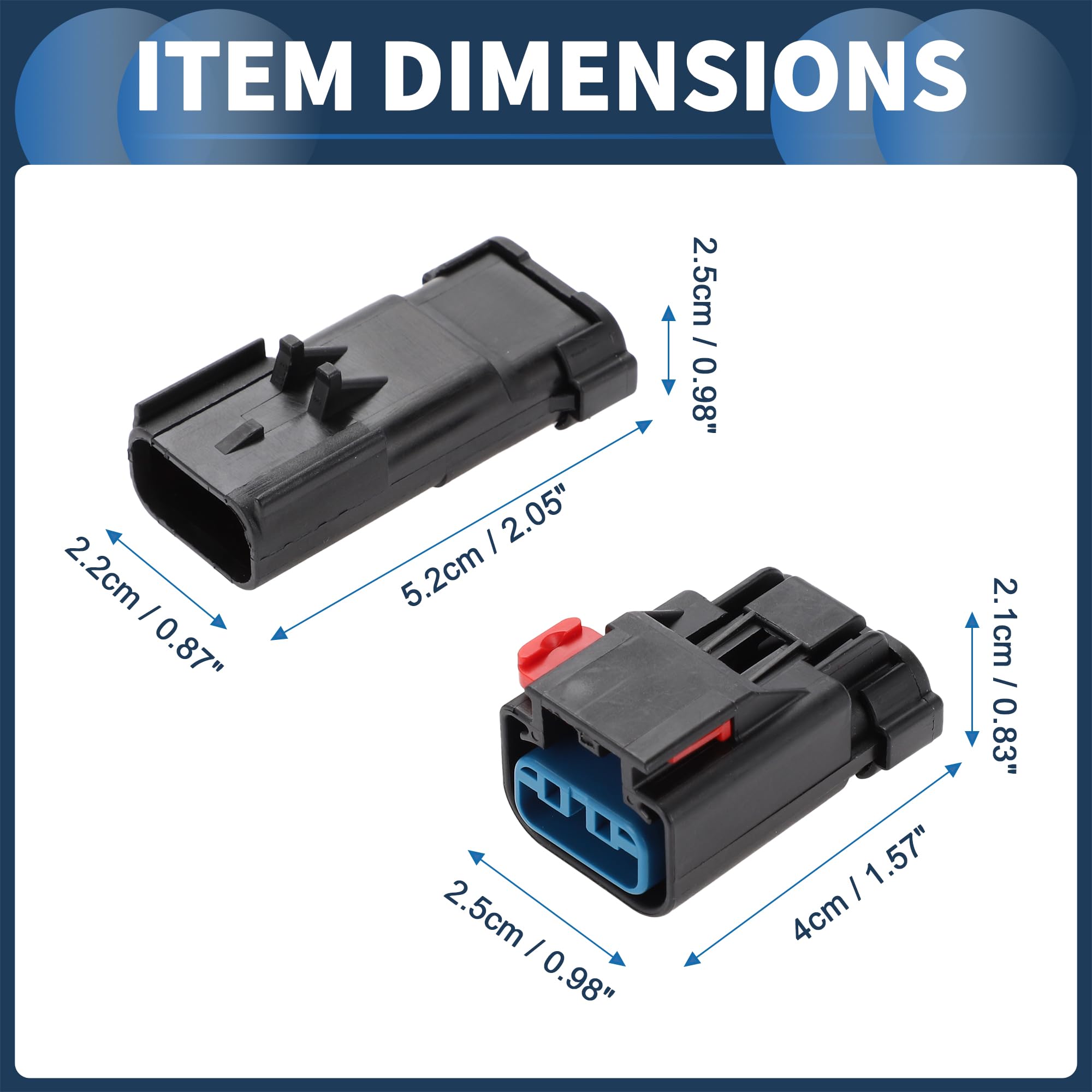 Conector Impermeable De 2 Pines Para Inyectores De Combustible Nissan - Kit Con Terminales De Cobre, Fácil Instalación