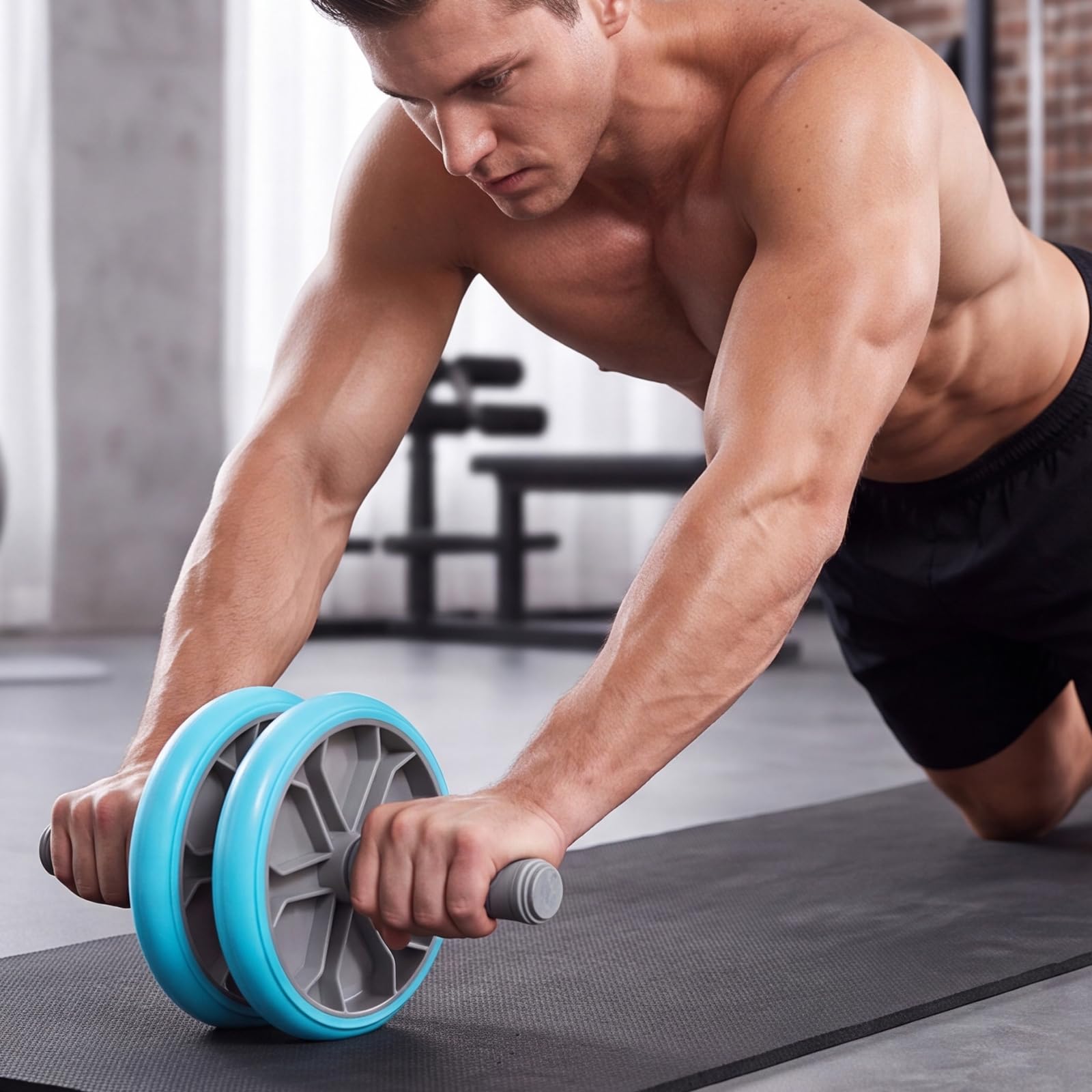 Zestaw treningowy 3 w 1 Ab Roller Push Up Bar Chest Expander | Stalowa rurka antypoślizgowe uchwyty piankowe rdzeń ramię ramię mięsień domowa siłownia zestaw fitness