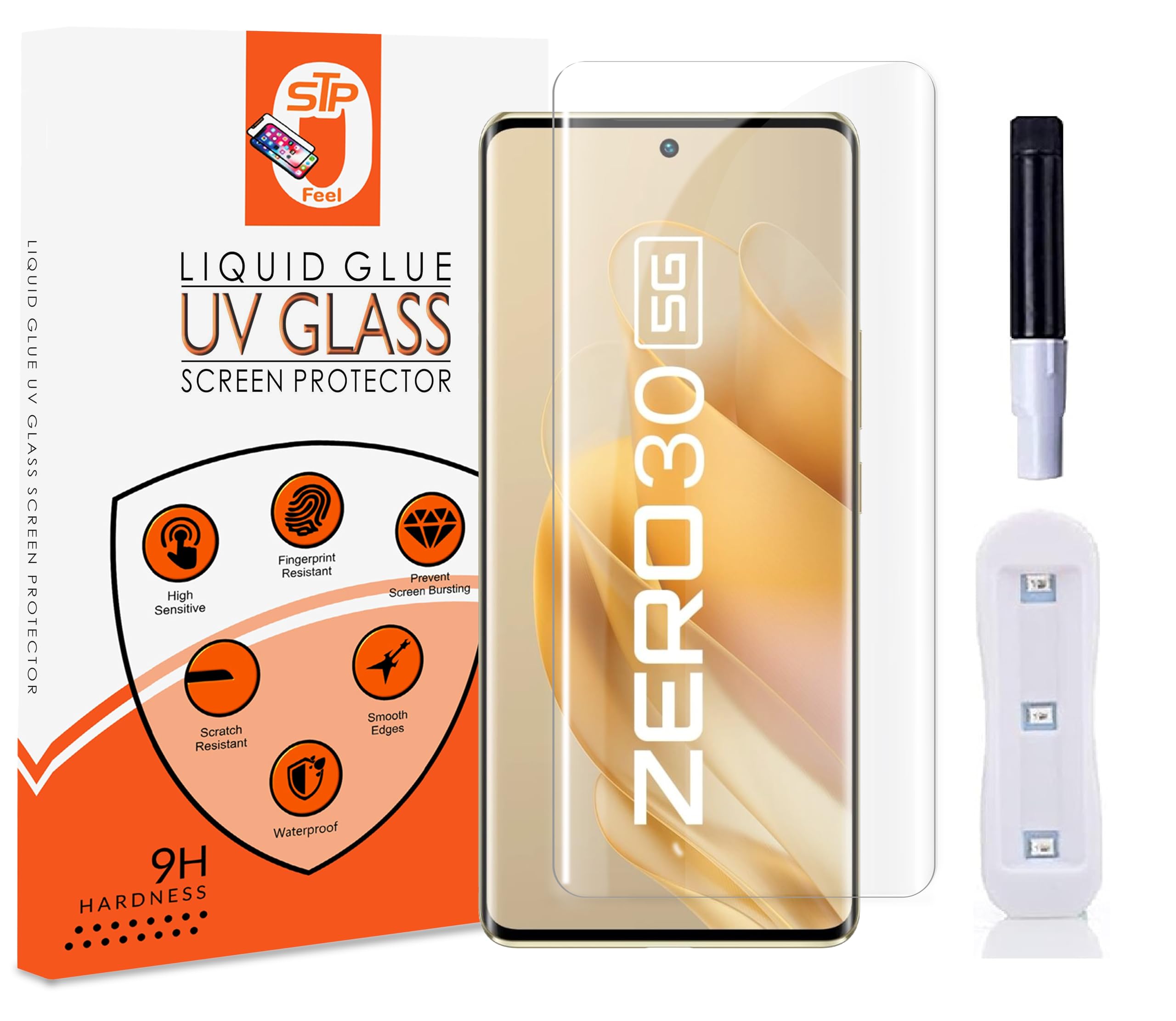 STP FEEL Uv Tempered Glass Screen Protector For Infinix Zero 30 5G / Infinix Zero Ultra 5G Cellphone (6.78 Inch) (Pack Of 1) Full Adhesive Uv Glue Curved Edge To Edge Case Friendly Hd Clarity (B0CGDHJB9X) Amazon Price History, Amazon Price Tracker