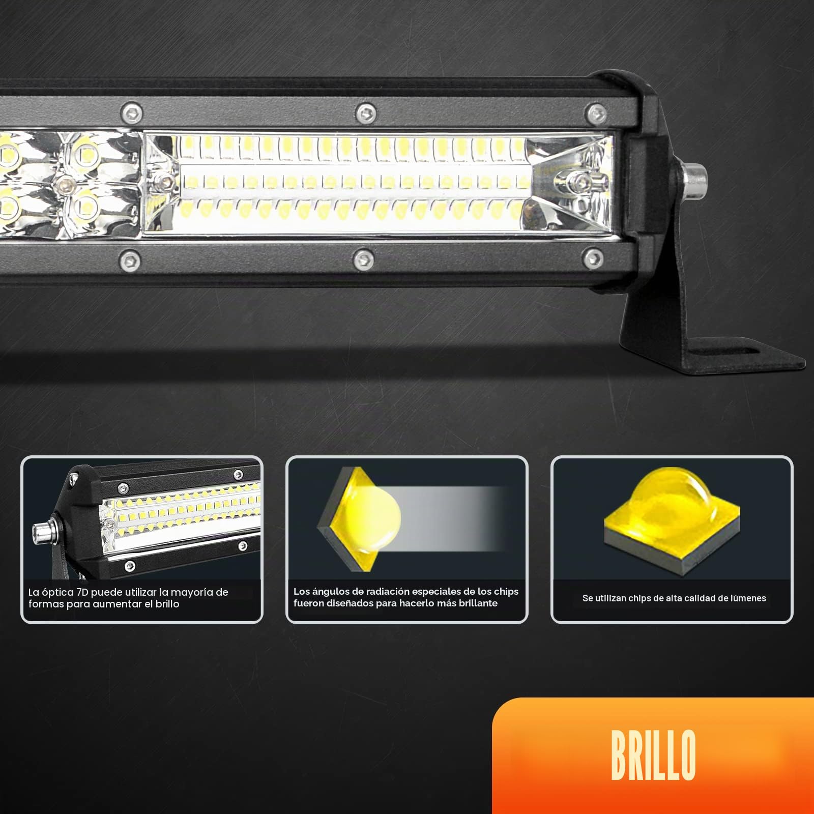 Willpower Barra Led 61cm 24 pulgadas 216W Barra de Luz LED Slim Unica Fila 12V 24V IP67 Impermeable Faro Led Trabajo Focos Led 6000k para 4x4 Tractor Coche Camion Barco Offroad con Arnés de Cableado