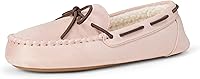 Amazon Essentials Women's Cozy Moccasin Slippers - Soft Faux Shearling Lining & Microsuede Upper for Lounge Comfort