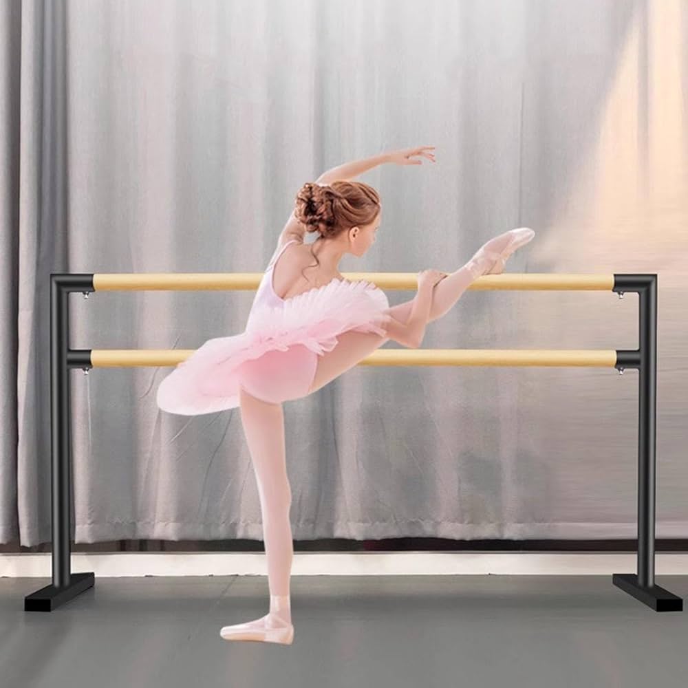 自立式バレエバー、ポータブルダブルバレエバー、調節可能な