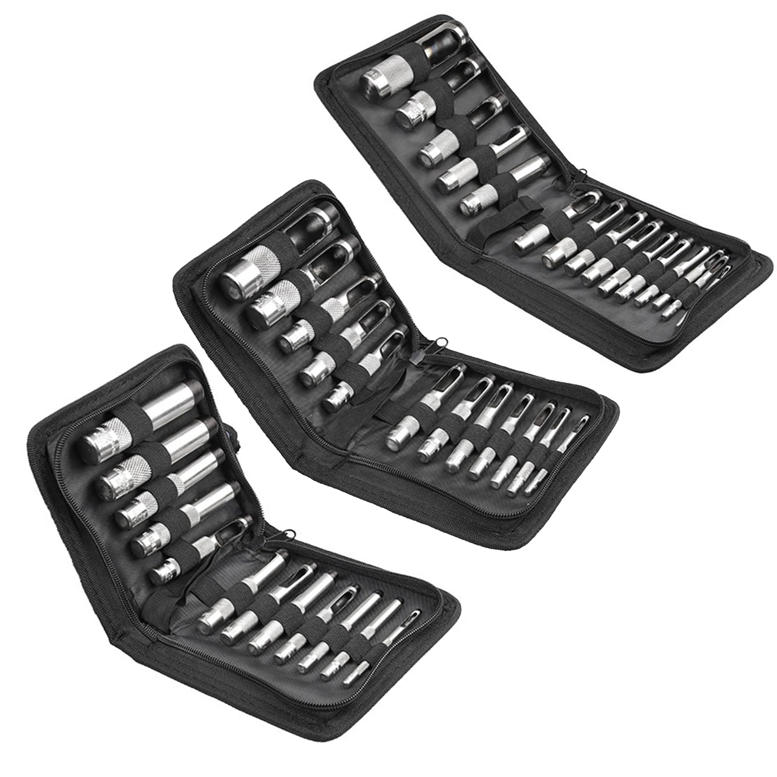 Juego de 12/15 piezas de herramientas perforadas de cuero multifuncionales de 3 mm a 25 mm, juego de herramientas de trabajo de cuero