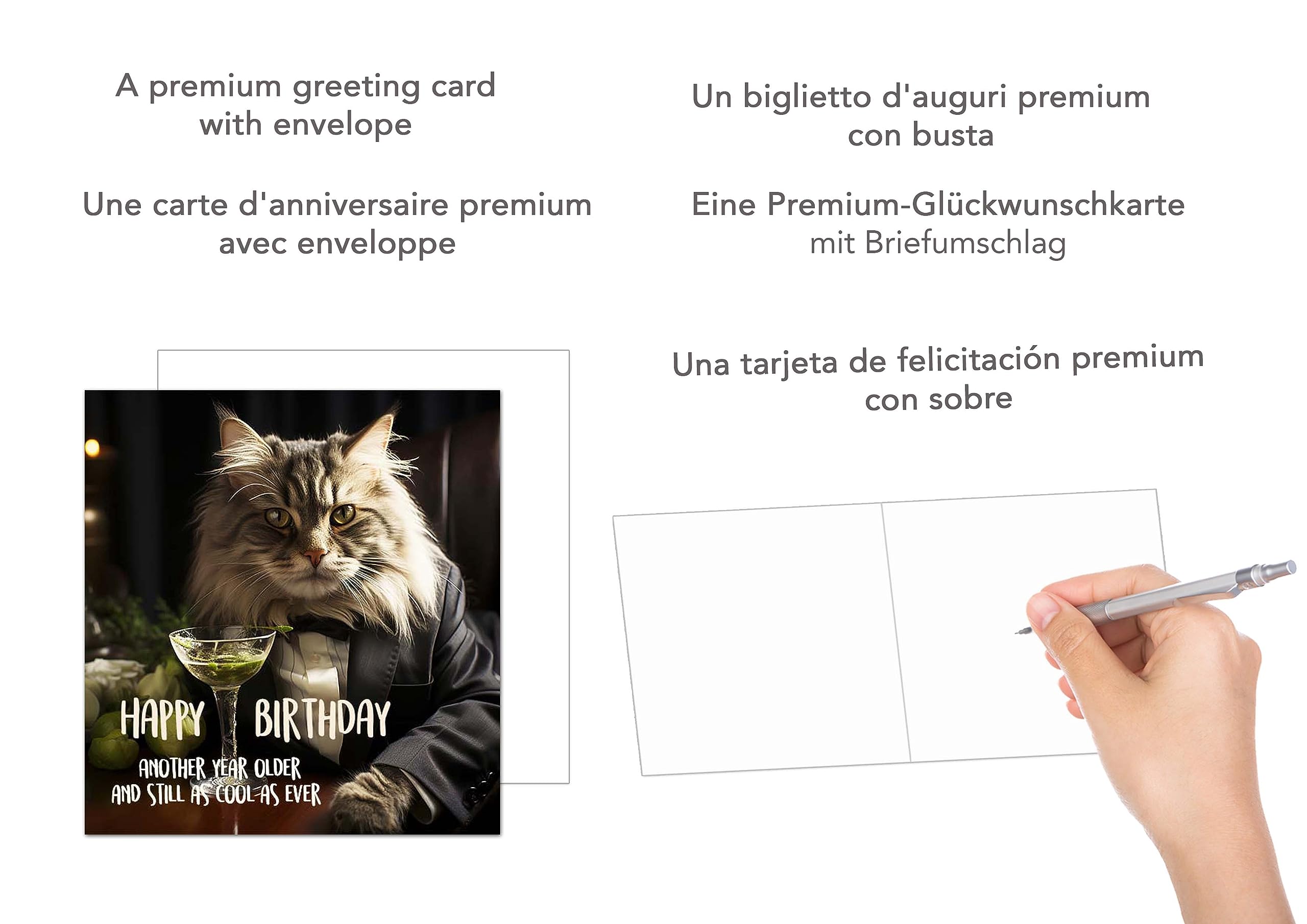 Edition Seidel - Set Di 12 Biglietti Di Compleanno Quadrati Con Buste, 14,5x14,5 Cm, Design Divertenti E Colorati, Stampati In Germania - 5