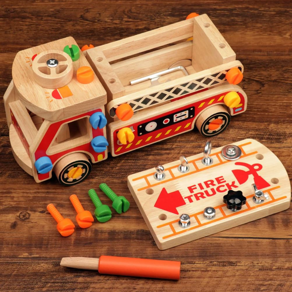 Camion Pompiers Bois Montessori Démonter