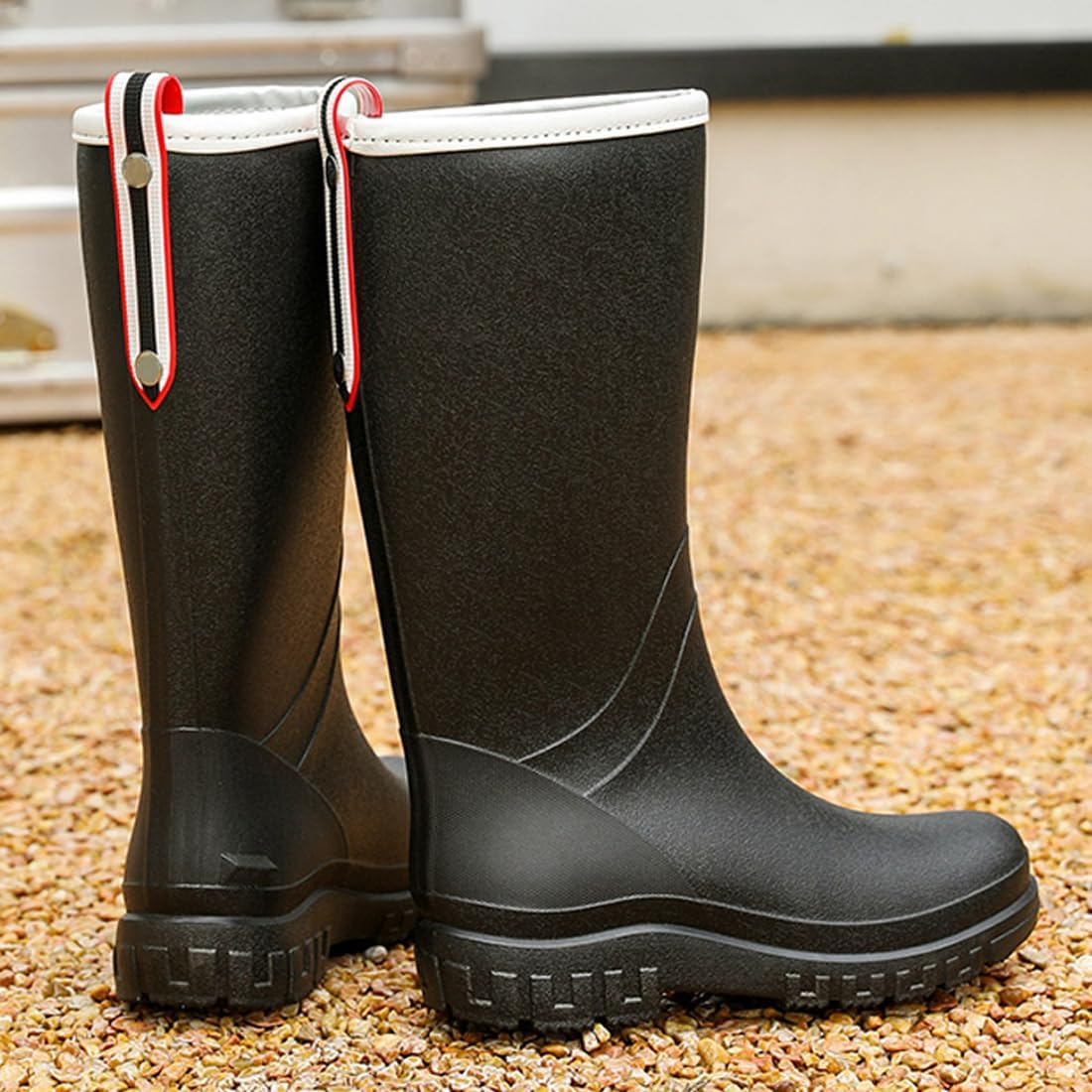 Harssidanzar Womens Tall Rain Boots Waterproof Rubber Boots Garden Boots HL223US