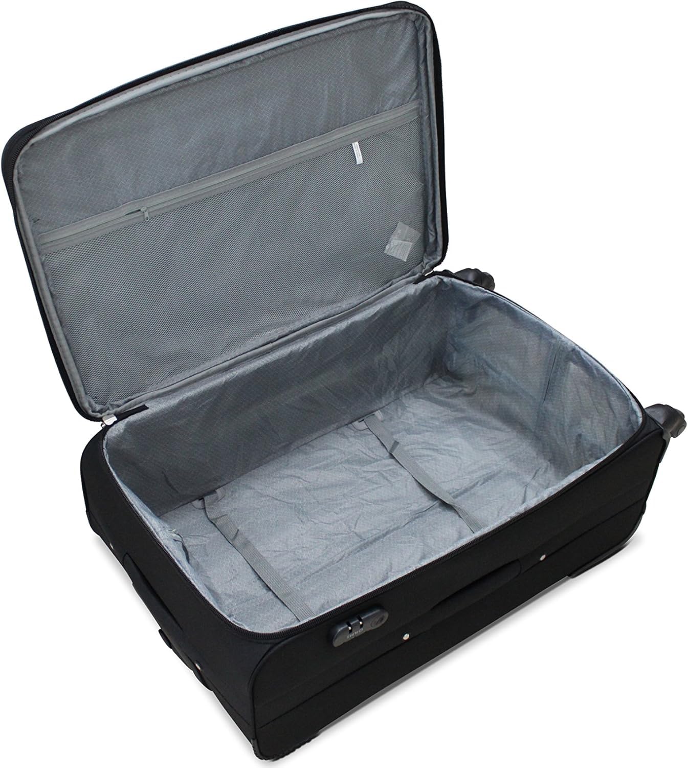 Set 3 Valigie espandibile Valigia semirigide in tessuto poliestere 4 ruote piroettanti trolley piccolo adatto bagaglio a mano per cabina con compagnie lowcost (Bordo)