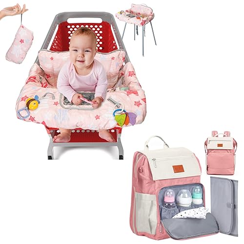 PILLANI Baby Essentials: funda de asiento y bolsa de pañales para niñas