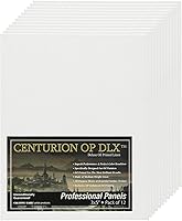 Vista 31 de Centurion Paquete de lienzo de lino imprimado al óleo profesional de lujo, incluye 48 paneles de lona de tamaño pequeño para artistas, estudiantes