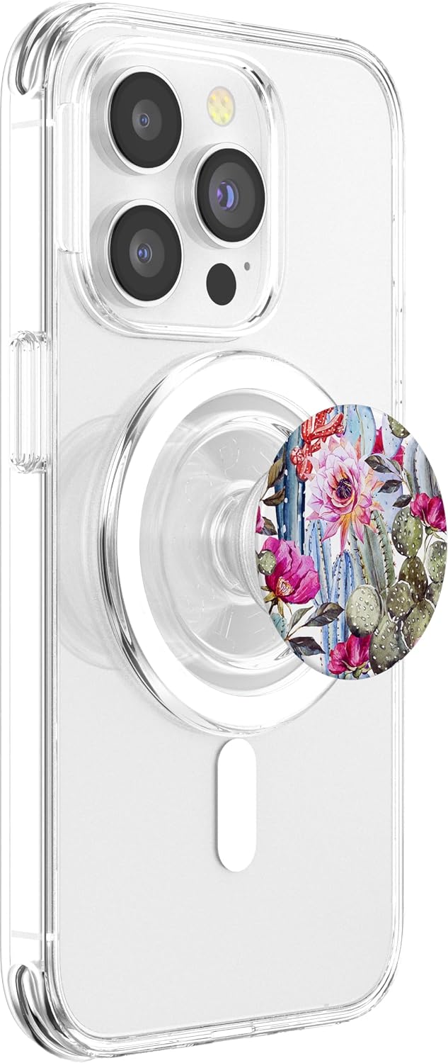 Watercolor Cactus Succulent Cacti Desert Flower Plant PopSockets PopGrip: Swappable Grip for Phones & Tablets PopSockets PopGrip for MagSafe