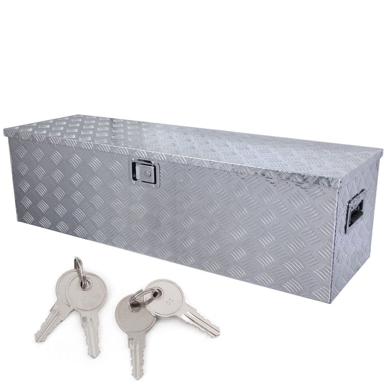Nice1159 49" Aluminum Truck Pickup ATV Camper Tool Box Trailer Flatbed RV Storage w/Lock - Durable, Color Silver New