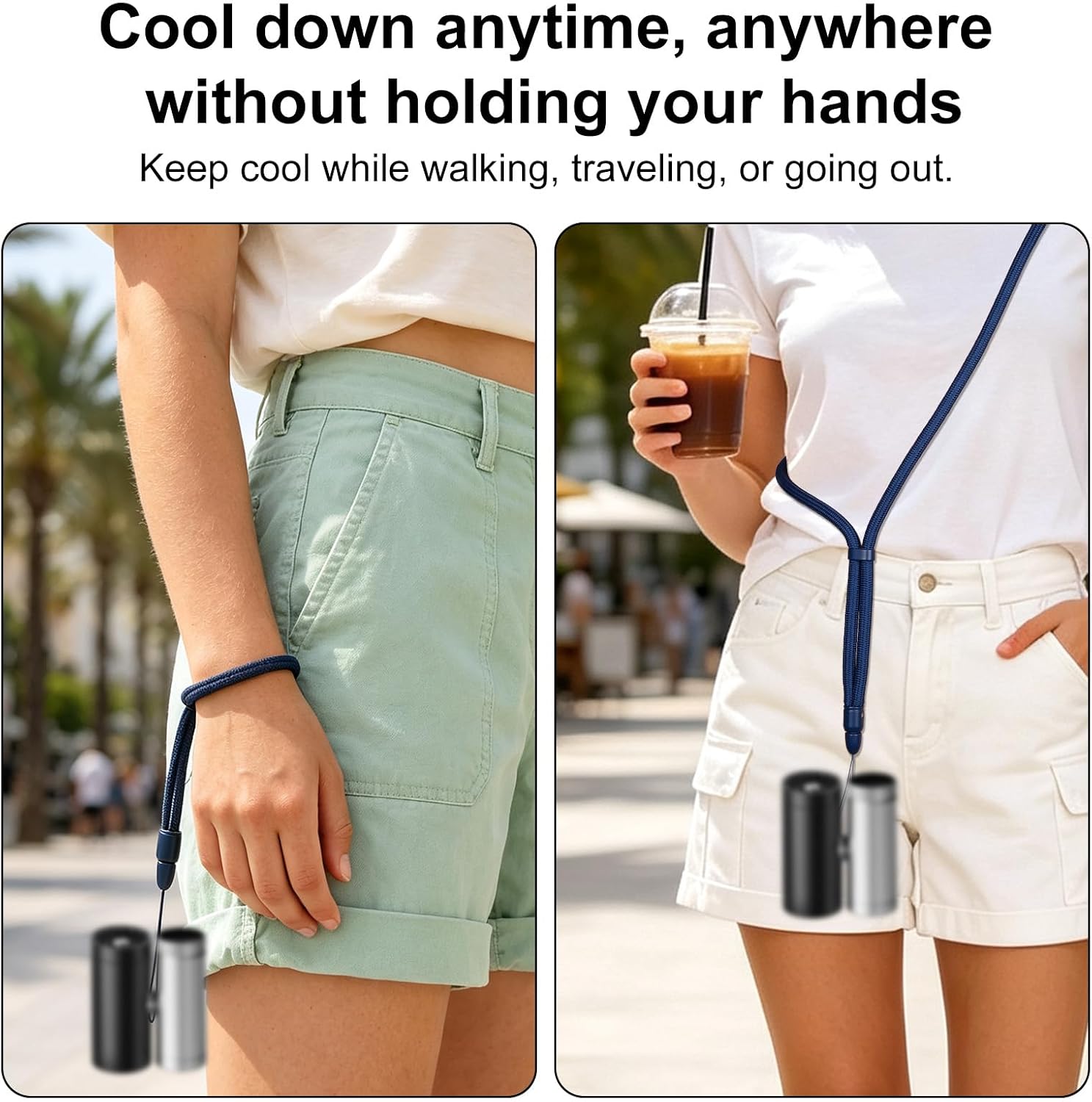 Crossbody Strap & Wristlet Lanyard for Shark ChillPill(Blue)