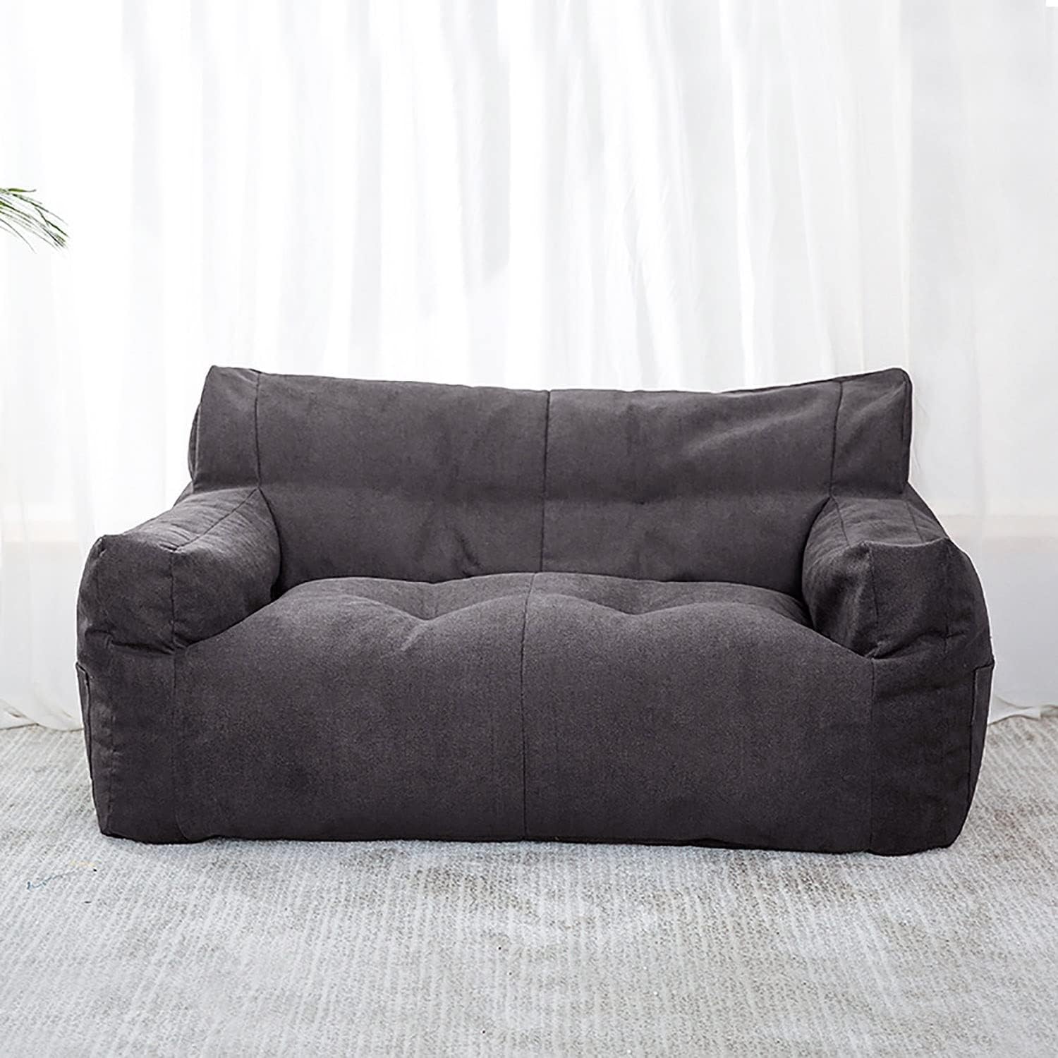 OMKUOSYA Bean Bag Sofa Cover (No Filler) Large Lazy Lounger Cotton