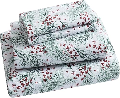 Miniatura 3 de Tahari Home - Sábanas Queen, ropa de cama de franela de algodón de 4 piezas con fundas de almohada a juego, cepilladas para mayor suavidad,
