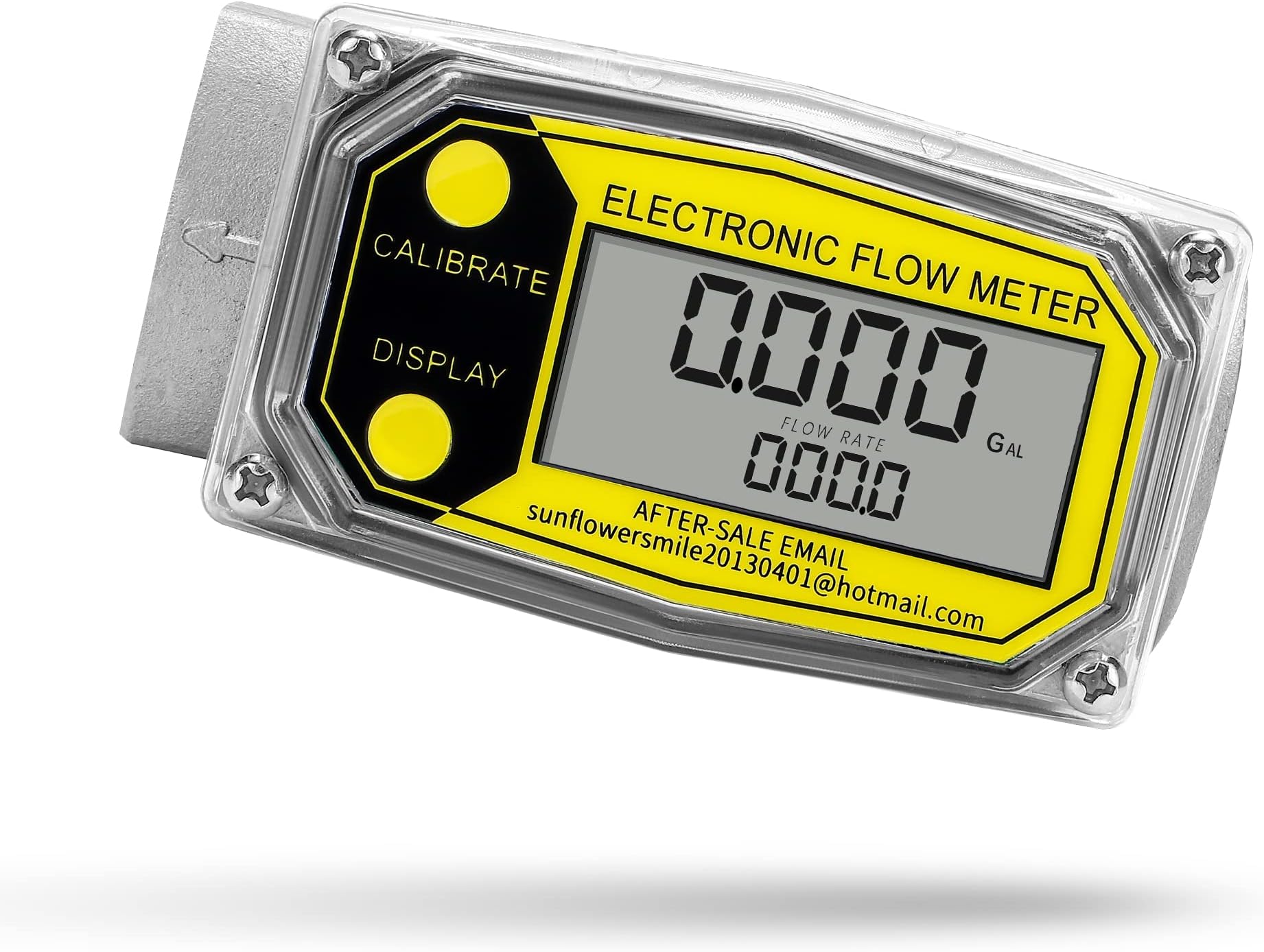 Liquid Flow Meter Fuel Meter Digital Flowmeter with FNPT Thread, Flow Meter for Water Diesel Kerosene Gasoline, Flow Rate Range 2.5-26GPM (1 inch Flow Meter)
