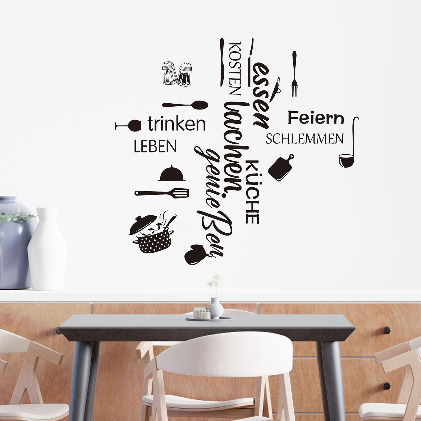 Adesivi da parete spaghetti per cucina, decorazioni ristoranti