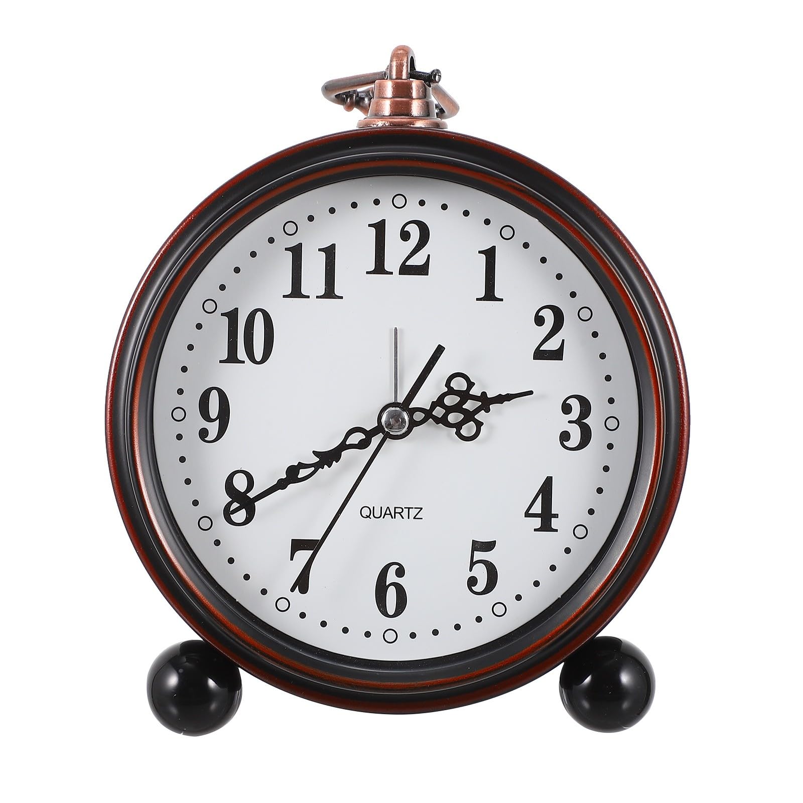 Horloge de chevet rétro et réveil silencieux vintage à aiguilles
