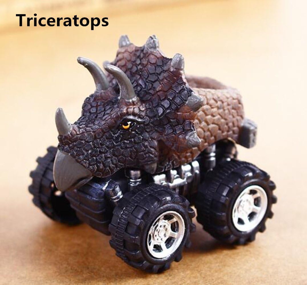 Anditoy 4 Pack Pull Back Dinosaur Cars Dinosaur Toys for Toddlers 3-14 Year Old Kids Boys Easter Basket Stuffers Fillers Gifts Party Favors