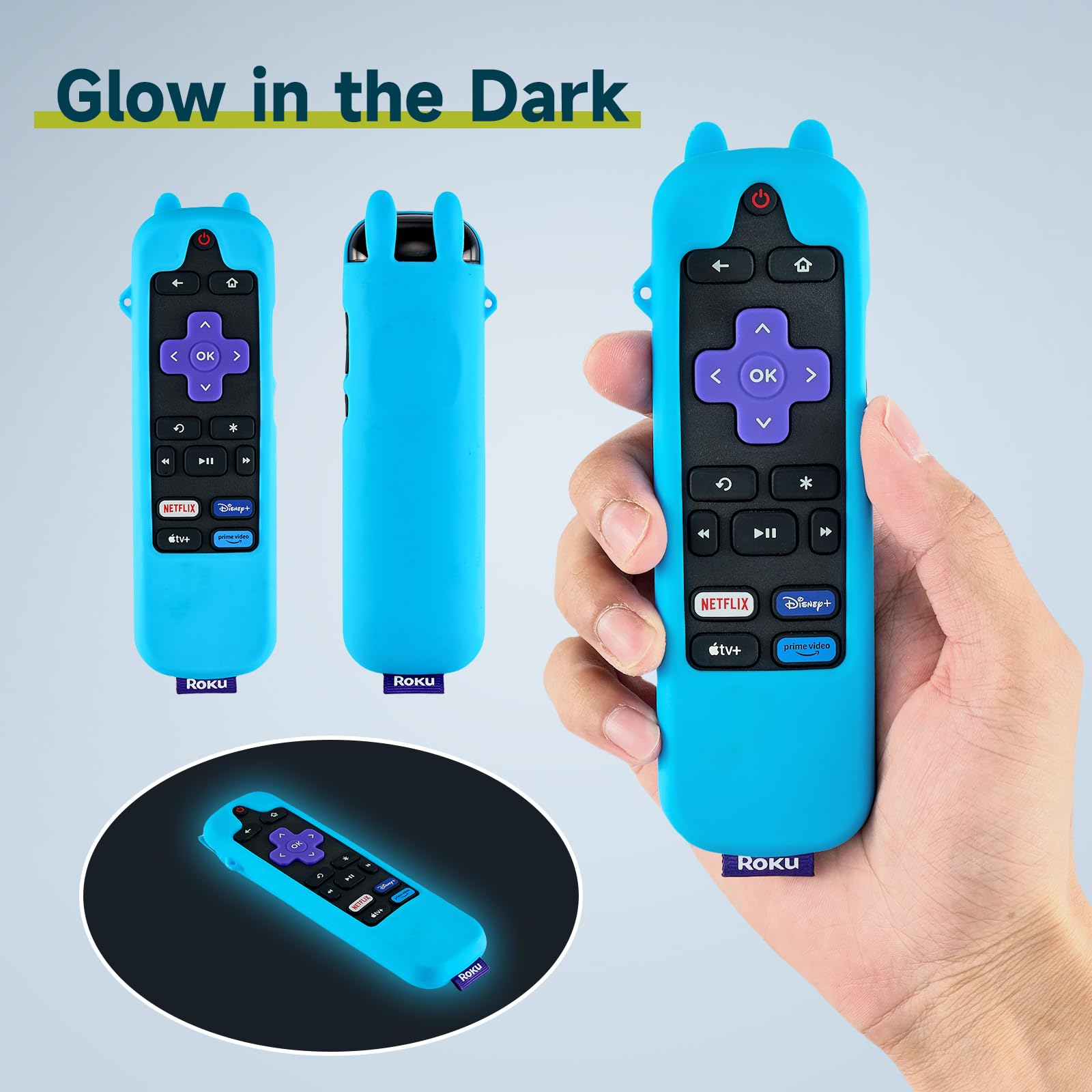 wabracket Universal Soundbar Wall Mount for Roku Streambar SE, Sturdy Soundbar Holder for Roku SE, with Luminescent Remote Silicone Cover