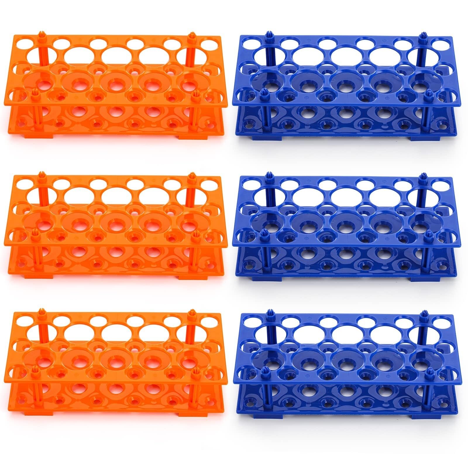 Reagenzglasständer Waschbar 6er-Pack 28-Well-Reagenzglasgestelle, Kunststoff-Reagenzglashalter for Laborzentrifugen, for 10 ml/15 ml/50 ml-Röhrchen Schule Labor
