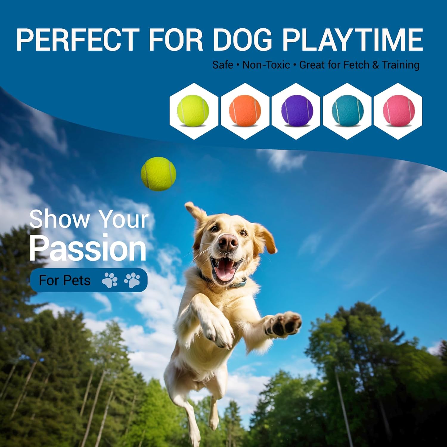 INSUM Bulk Tennis Balls for Beginner – 20 Pack High Elasticity Practice Tennis Balls with Mesh Bags, Portable for Pet Dog Outdoor Playing, Training, Fetching