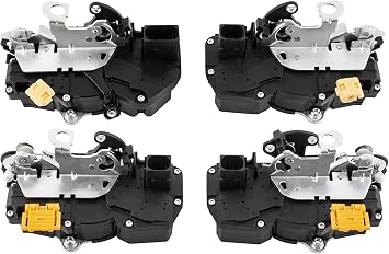 4PCS Door Latch Lock Actuator Replaces for Chevy Tahoe GMC Yukon Cadillac Escalade 2007 2008 2009, 4 Door Kits 931-303 931-304 931-108 931-109