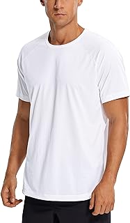 CRZ YOGA Men's Lightweight Short Sleeve T-Shirt Quick Dry Workout Running Athletic Tee Shirt Tops