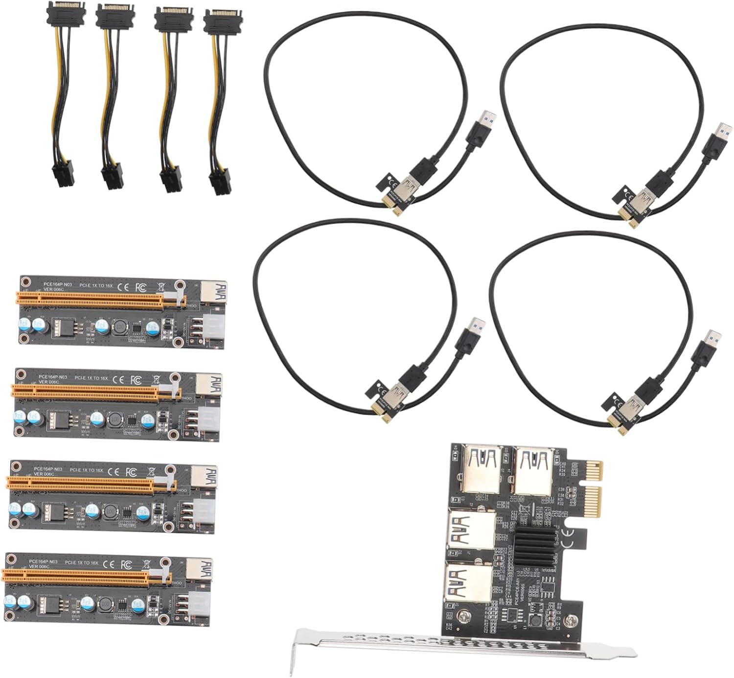 Vaguelly Pci-e Extender Adapter USB Motherboard Interface Riser Card Pcie USB Extender