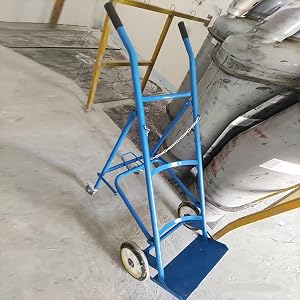 Medical Portable Nitrogen Cylinder Transportation Handcart Steel Oxygen Tank Trolley with Wheels Indoor Rolling Gas Bottle Cart Carrier