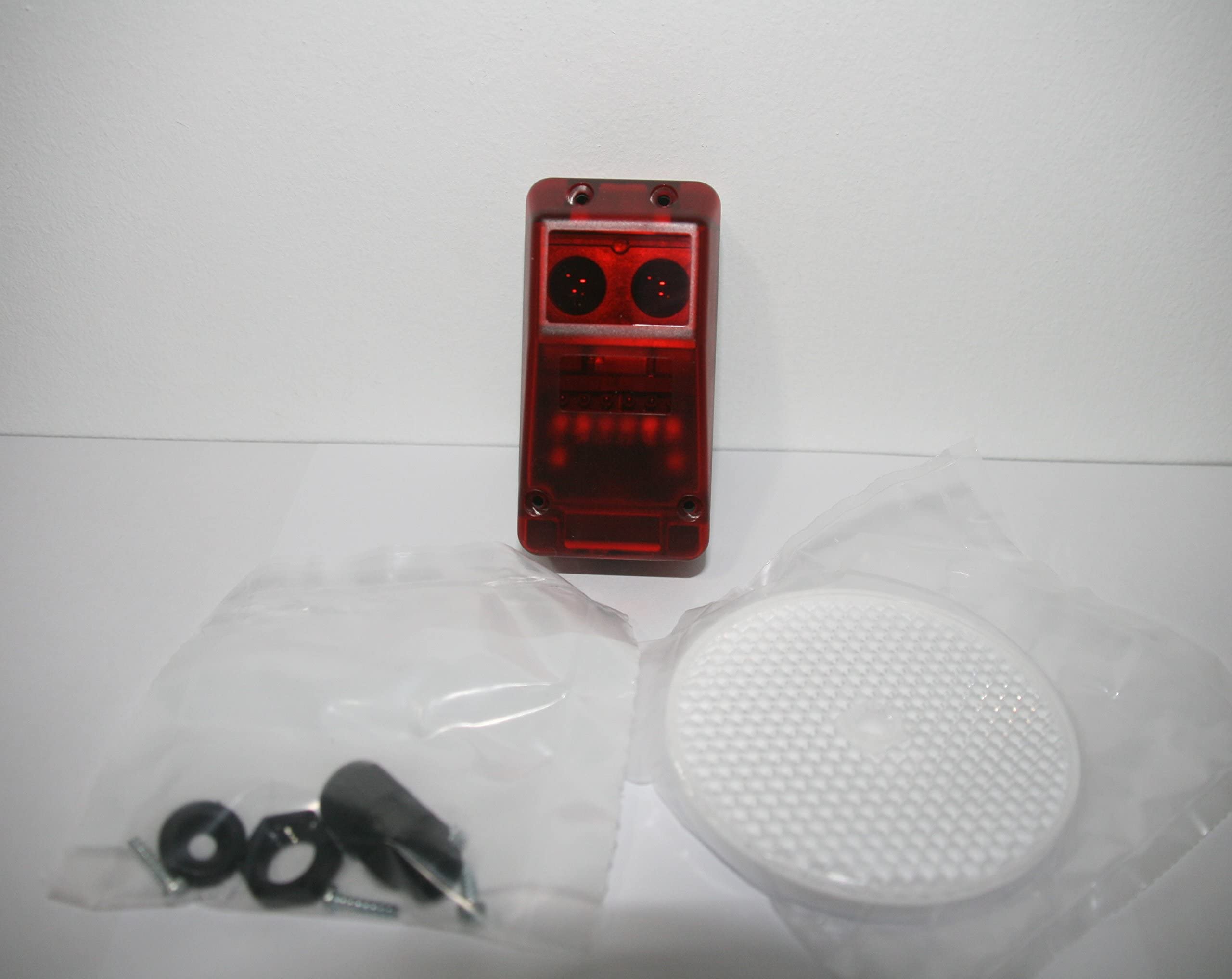 Fotocelula de reflexion con espejo RP 25 compatible con muchas marcas y modelos de motor o central de puerta automatica de garaje o parking y aplicaciones industriales, sensor de obstaculos