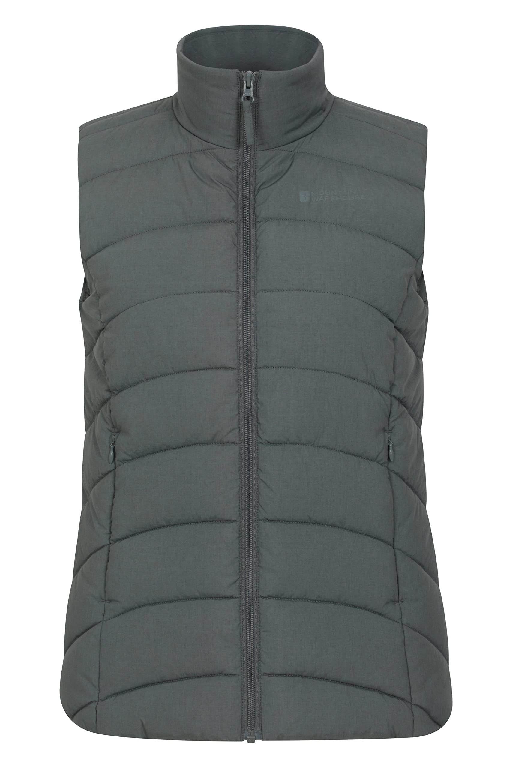 Mountain Warehouse Women's Olive 'Opal' Lightweight Water Resistant Warm Padded Full Zip Puffer Jacketgilet In | Size: 12