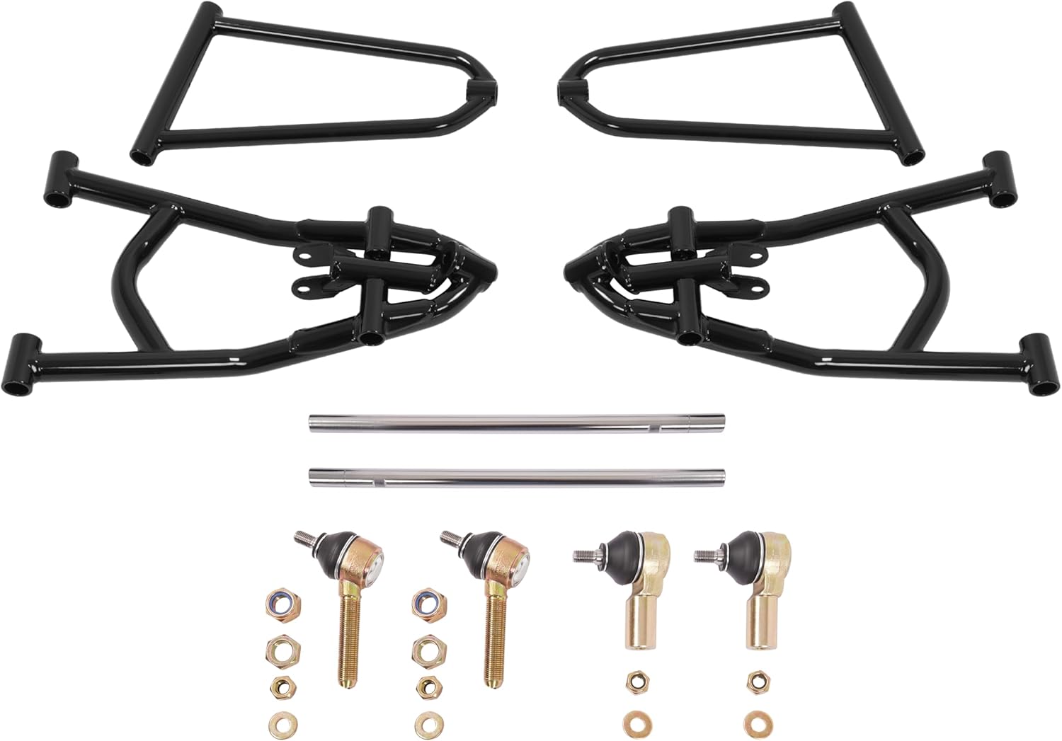 Front Upper Adjustable Extended A-Arm Kit +2+0 Compatible with Yamaha Raptor 700 Left & Right Steel