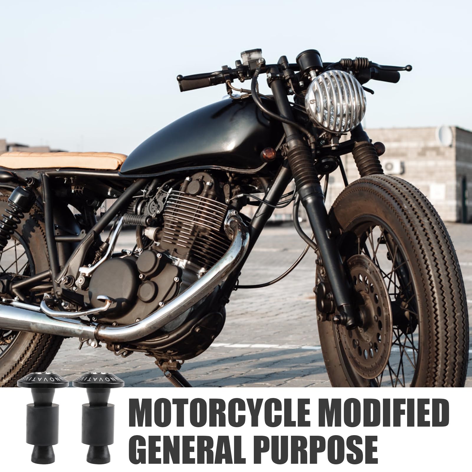 Para końcówek kierownicy motocykla, CNC aluminium do uniwersalnego 22 mm 7/8" kierownicy, czarne