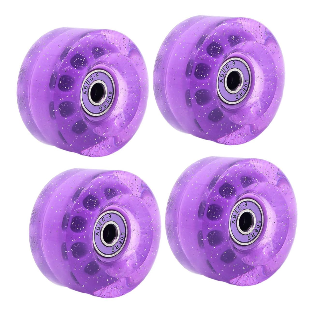 KOMBIUDA Professional Roller Skates Accessories 4pcs Replacement Wheels Easy Install Lightweight