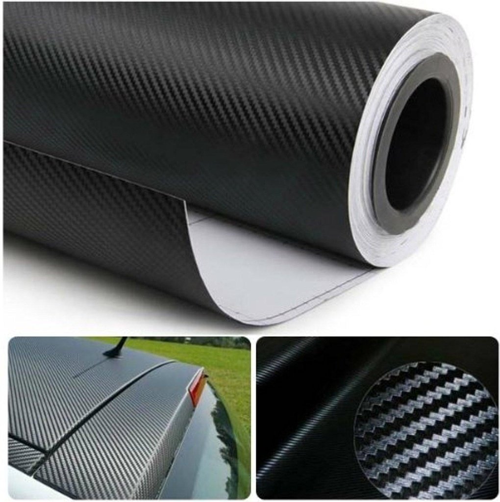 CVANU12"x60" 3D Black Carbon Fiber Vinyl Car Wrap Sheet Roll Film Sticker Decal