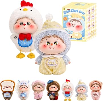 TOP TOY x DuiDui "Good Morning" Series Plush Pendant, 1 Piece, Gacha Blind Box, Figure, Plastic Model, Premium Toy, PVC, Soft Bi, Dui Dui Dui Original Character, Birthday Gift, Collector