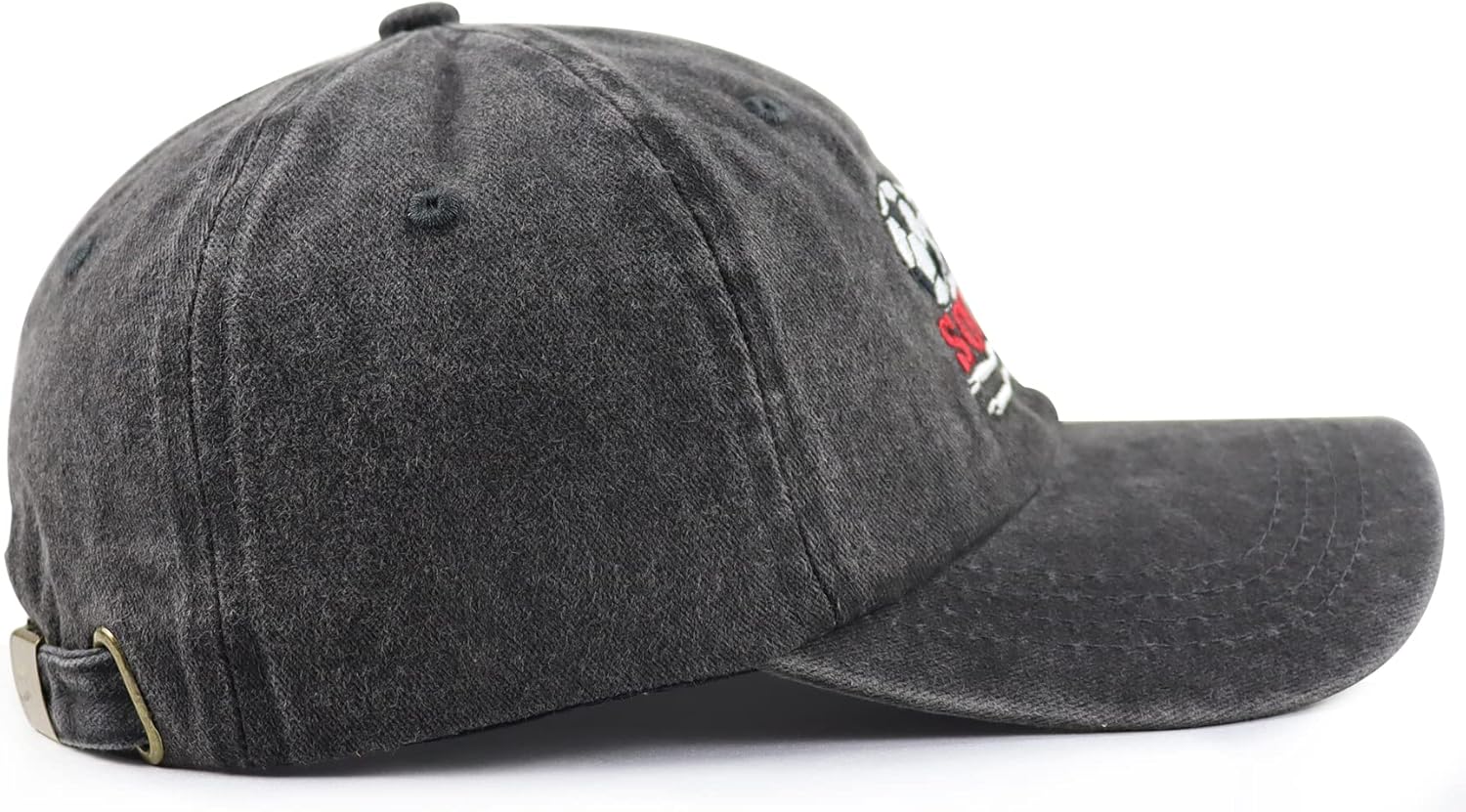 Soccer Hat for Men Women, Funny Adjustable Cotton Embroidered Sport Baseball Cap - Image 3