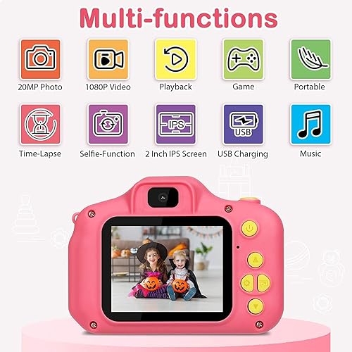 Miniatura 3 de Cámara para niños y niñas cámara de 1080P de 32 GB para niños cámara de video digital para niños regalos para niñas de 3 4 5 6 7 8 años recargable