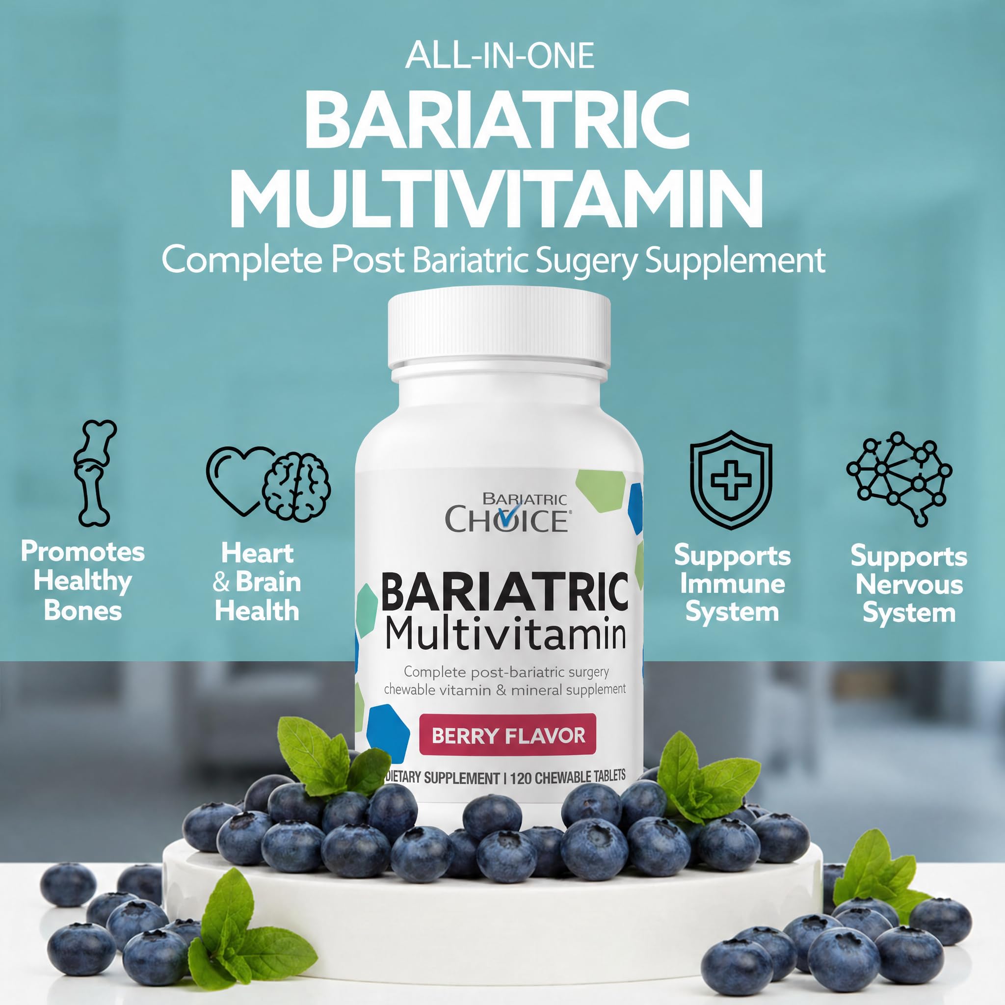 Bariatric Choice Chewable Multivitamin with Iron & 300mg Calcium, 30-Day — Amazon image 5