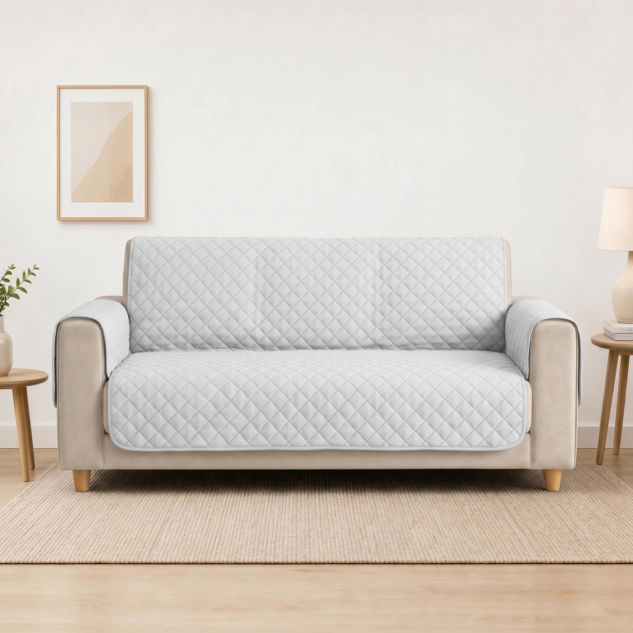 Martina Home - Funda Sofá 4 Plazas XL Gris/Antracita Dual - Cubre Sofá Acolchado Reversible Bicolor - Protector de Sofa Suave y Resistente - Ideal Mascotas y Niños - Protección Manchas y Arañazos