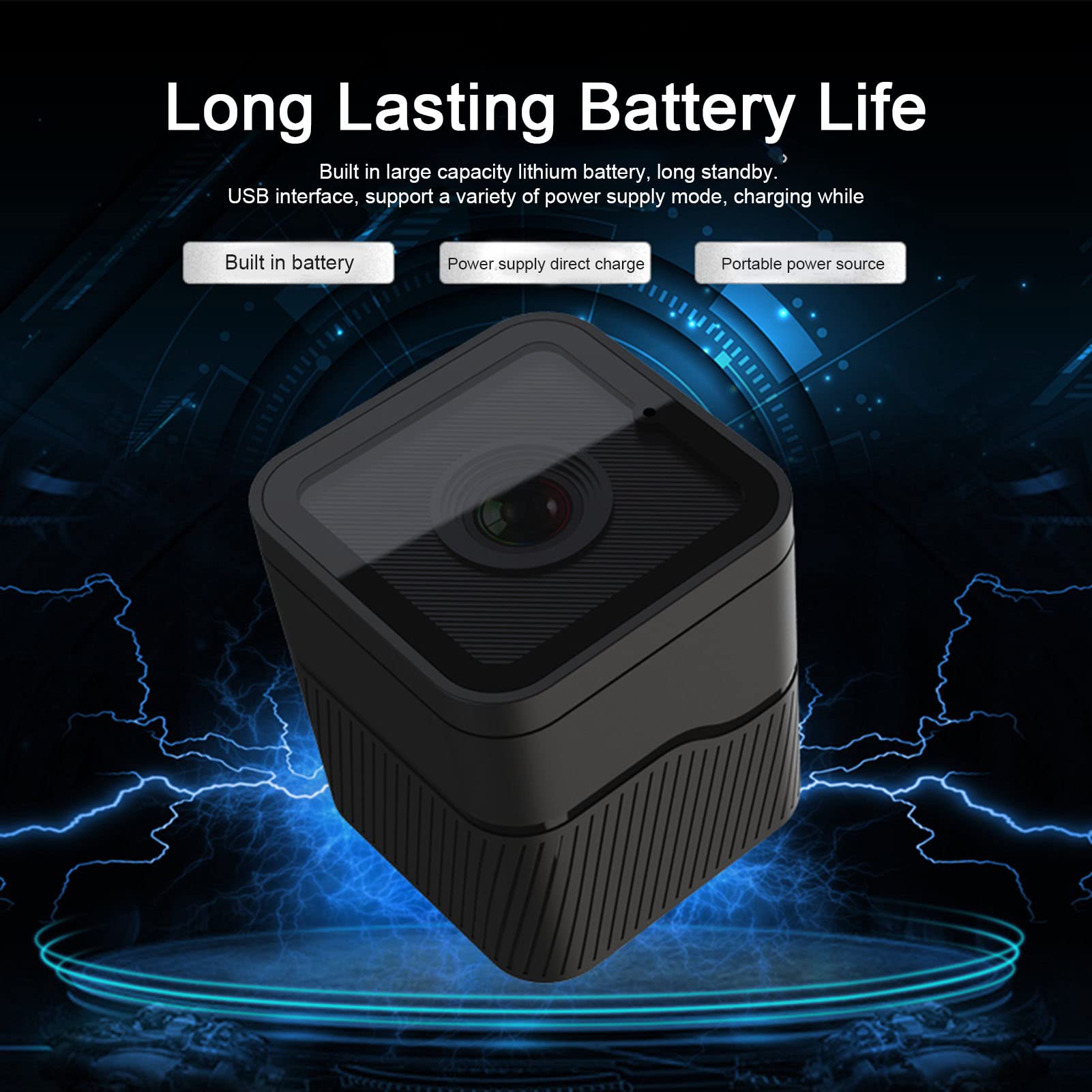 Mini Przenośne Kamery WiFi Hotspot 1080P HD do Uprawiania Sportów na świeżym Powietrzu i Akcji, Kompaktowe Bezprzewodowe Mini Kamery z Obiektywem Premium