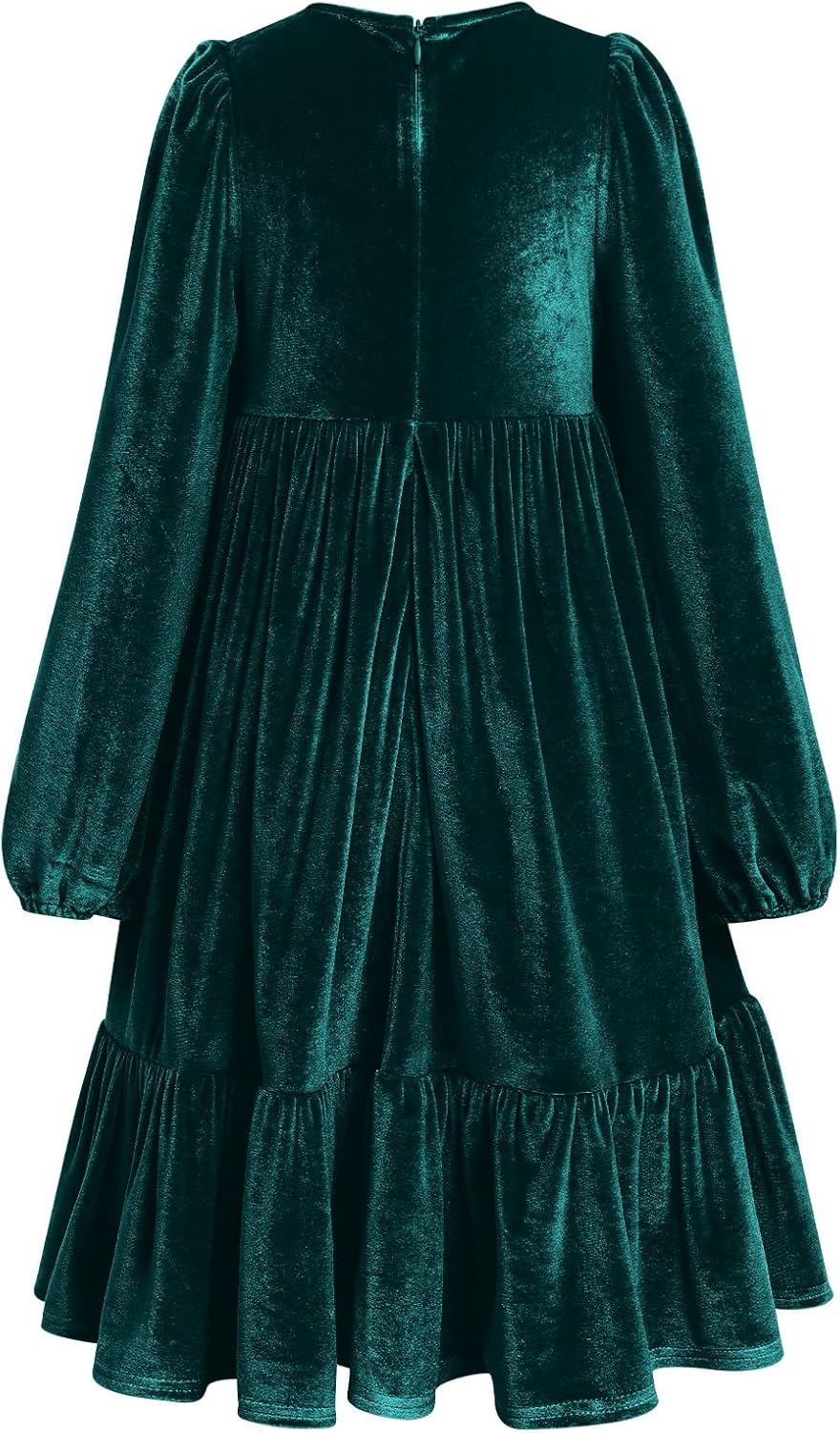 リトルガールズベルベットドレス キッズ用 プリンセスヴィンテージドレス クリスマスパーティー カジュアル 秋冬服