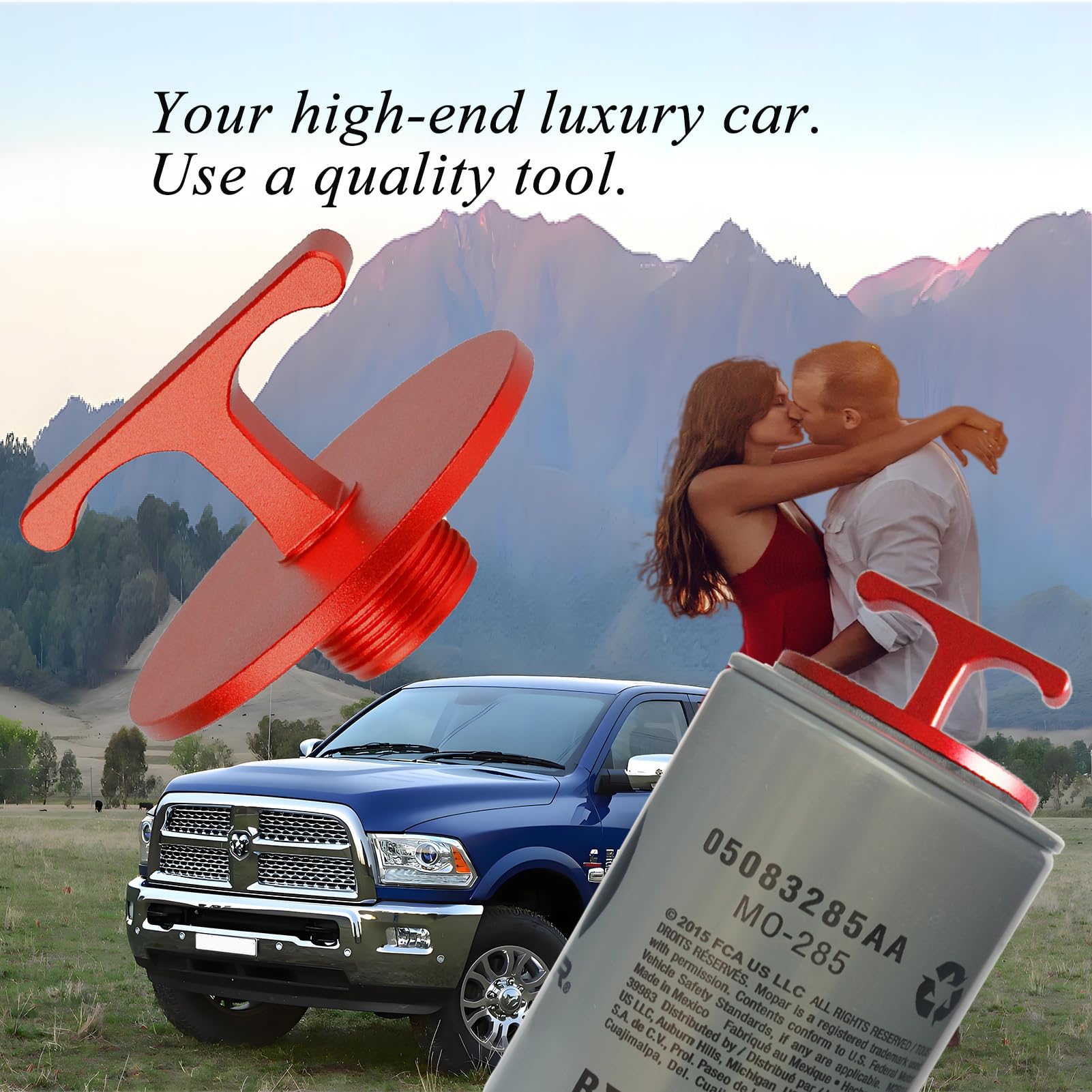 Aluminum Alloy Oil Filter Plug tool for Dodge Ram 2500 3500 4500 5500 Cummins Turbo Diesel 5 7L — view 6