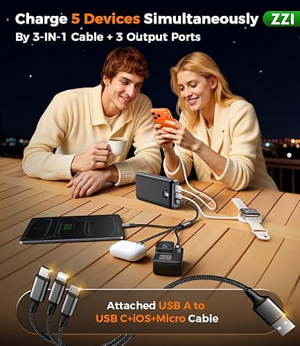 Miniatura 5 de ZZI Cargador portátil Power Bank 60000mAh Batería, gris oscuro