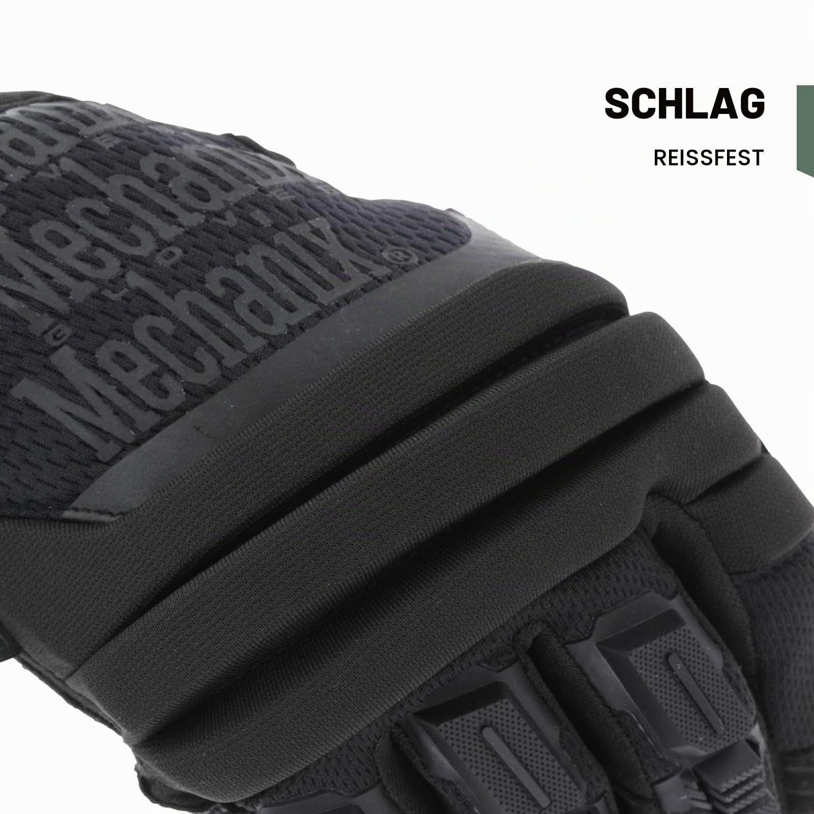 Mechanix Wear M-Pact 2 Covert Herren-Einsatzhandschuhe, Schwarz - M | Akkordeon-Knöchelschutz mit 6 mm EVA-Schaumstoff, TPR-Aufprallschutz; vibrationsabsorbierende 3 mm D3O-Handinnenfläche