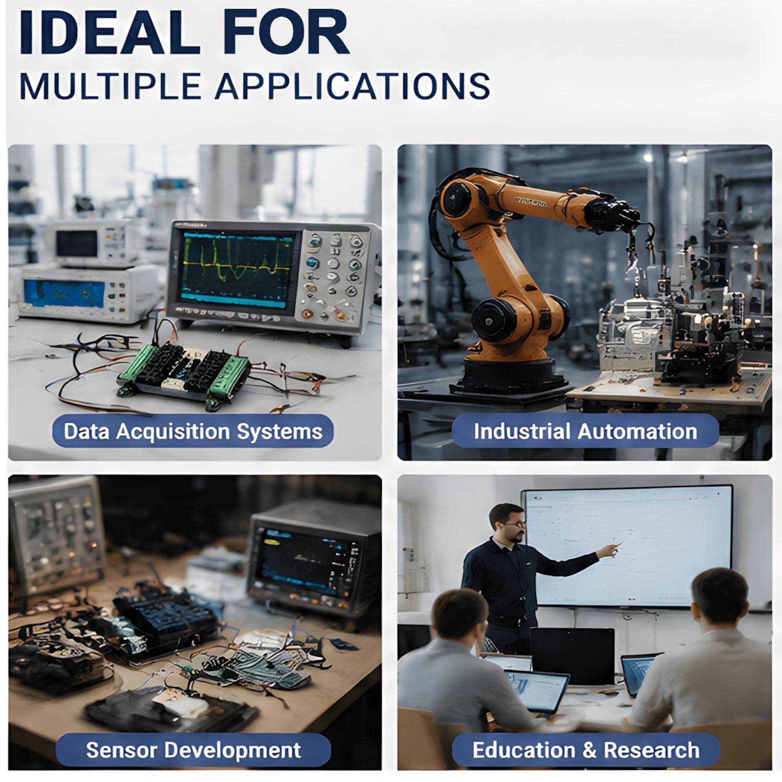 Scheda espansione PCB compatta Compatibile con QT PY e Seeed XIAO, Accesso terminale a Vite con Prese Header, Accesso aggiuntivo I2C e Fori Montaggio per Lavoro Sviluppo Modulo Alternativo