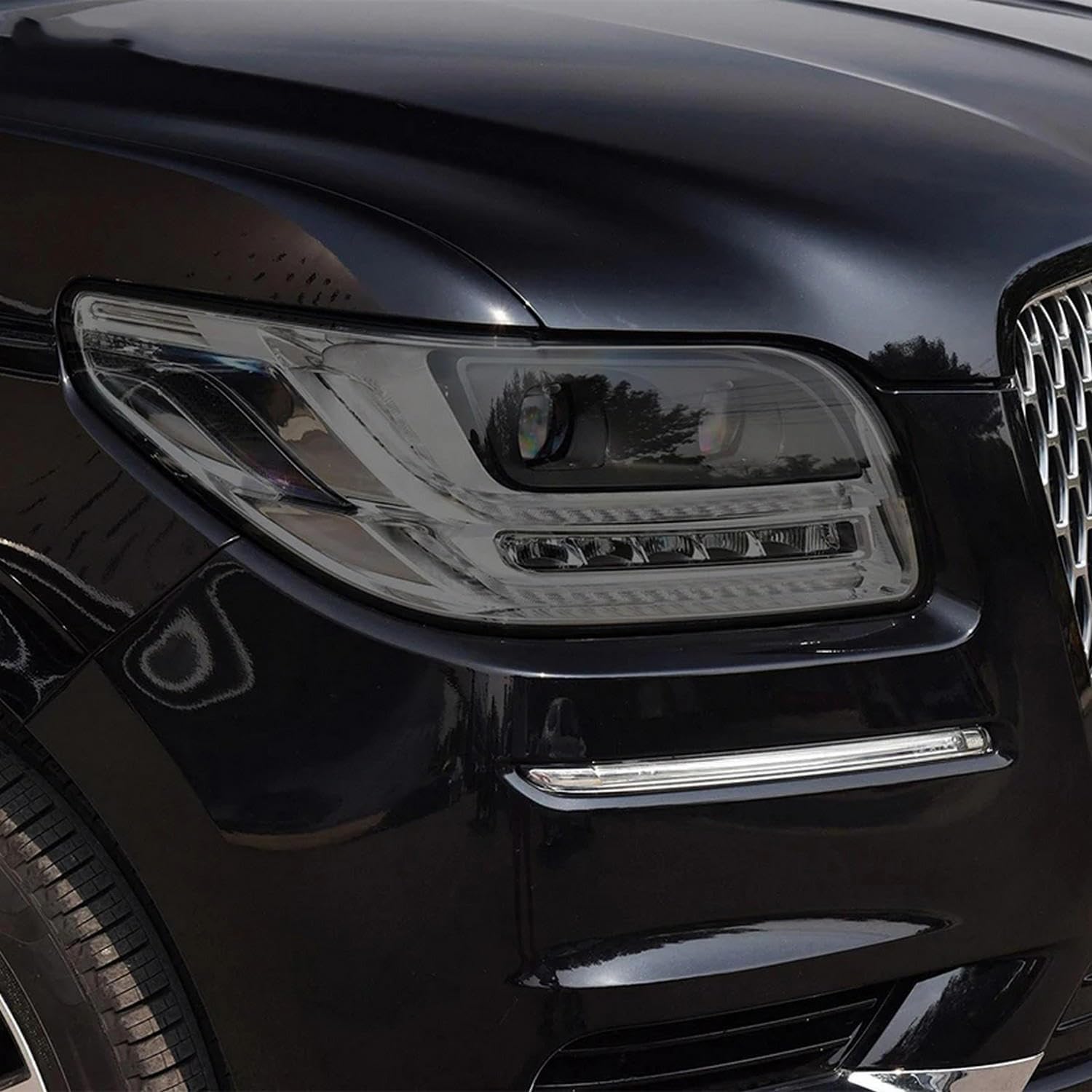 Car Headlight Protective Film Headlamp Restoration Transparent TPU Sticker， for Lincoln Navigator 2018-Present Accessories