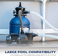 Vista 2 de XtremepowerUS Bomba de piscina de 3/4 HP con filtro de arena de 13", 2,400 GPH para conjunto de piscina sobre el suelo con válvula multipuerto hasta